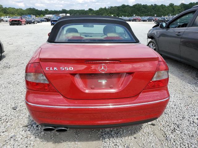 WDBTK72F17T077047 - 2007 MERCEDES-BENZ CLK 550 RED photo 6