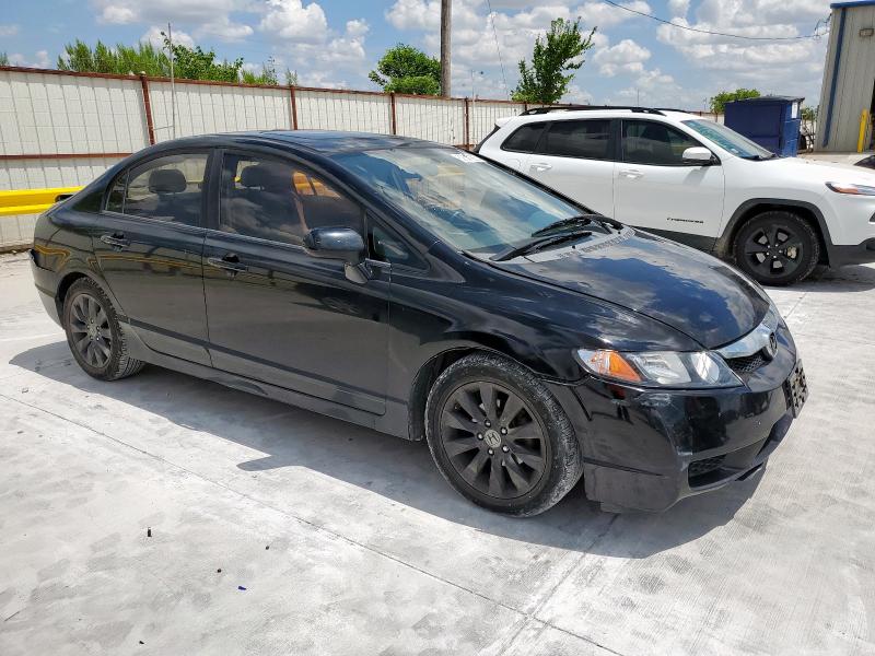 2HGFA16959H345635 - 2009 HONDA CIVIC EXL BLACK photo 4