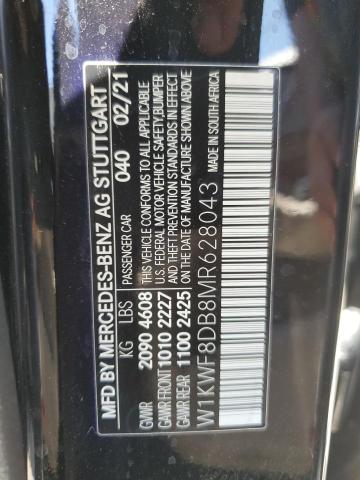 W1KWF8DB8MR628043 - 2021 MERCEDES-BENZ C 300 BLACK photo 12