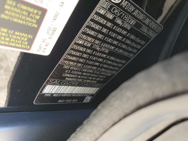 SALGV2RE7JA510893 - 2018 LAND ROVER RANGE ROVE AUTOBIOGRAPHY BLACK photo 13