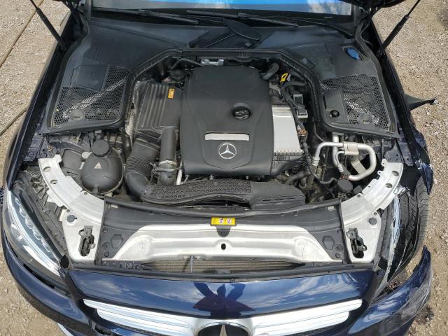 55SWF4KB3HU188734 - 2017 MERCEDES-BENZ C 300 4MATIC BLUE photo 11