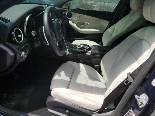 55SWF4KB3HU188734 - 2017 MERCEDES-BENZ C 300 4MATIC BLUE photo 7