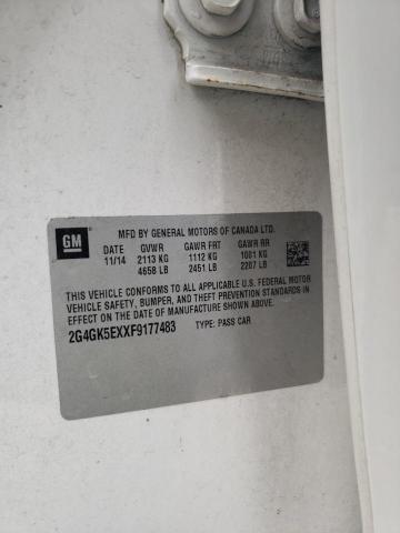 2G4GK5EXXF9177483 - 2015 BUICK REGAL 白色 照片 13