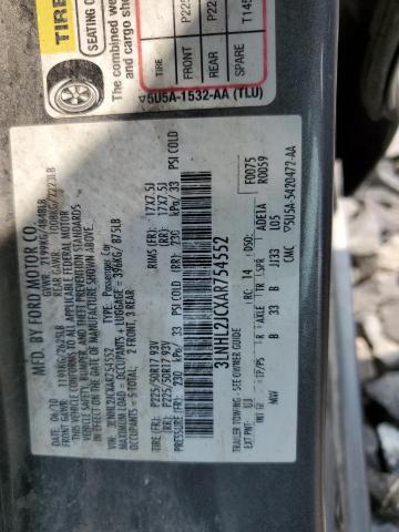 3LNHL2JCXAR754552 - 2010 LINCOLN MKZ GRAY photo 12