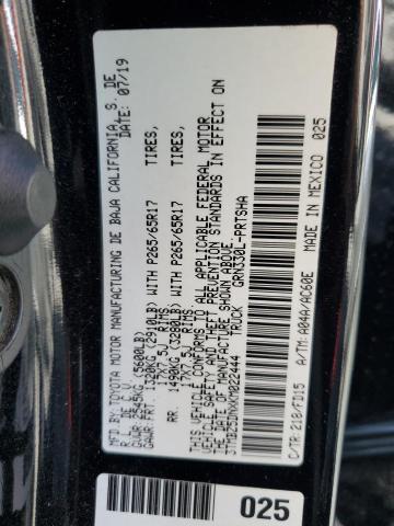 3TMBZ5DNXKM022444 - 2019 TOYOTA TACOMA DOUBLE CAB Қара фото 12