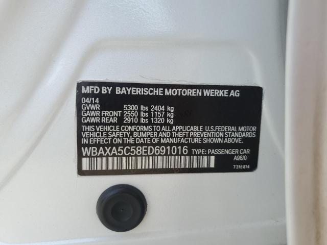 WBAXA5C58ED691016 - 2014 BMW 535 D WHITE photo 12