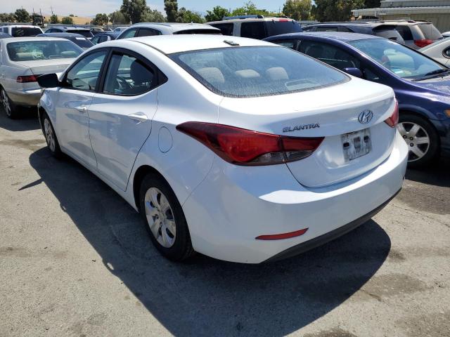 5NPDH4AE1GH673887 - 2016 HYUNDAI ELANTRA SE WHITE photo 2