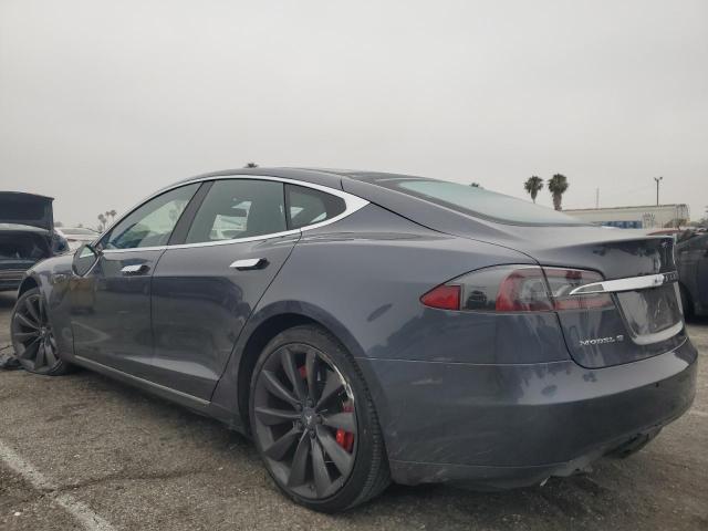 5YJSA1H10EFP60690 - 2014 TESLA MODEL S GRAY photo 2