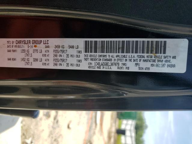 1C4BJWDG8EL307079 - 2014 JEEP WRANGLER U SPORT Czarny zdjęcie 12