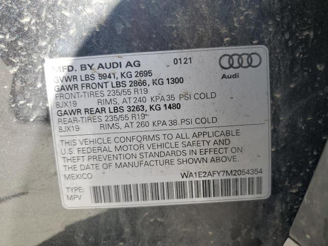 WA1E2AFY7M2054354 - 2021 AUDI Q5 PREMIUM PLUS GRAY photo 14