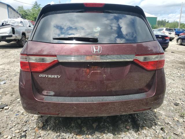 5FNRL5H69BB009126 - 2011 HONDA ODYSSEY EXL MAROON photo 6