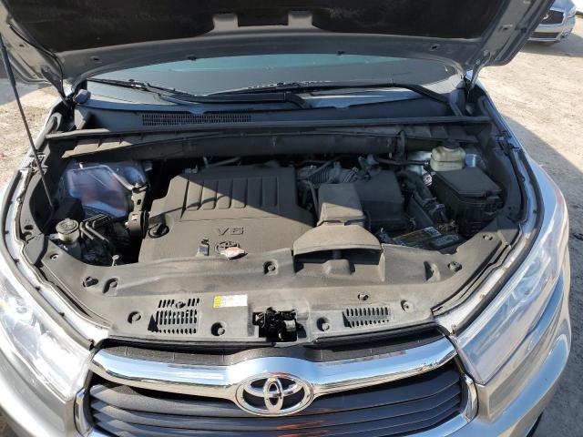 5TDKKRFH0GS502857 - 2016 TOYOTA HIGHLANDER XLE Արծաթագույն լուսանկար 12