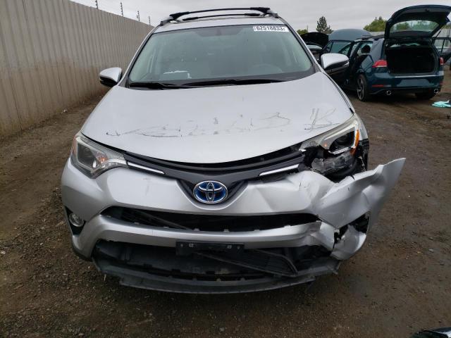 JTMRJREVXGD000488 - 2016 TOYOTA RAV4 HV XLE SILVER photo 5