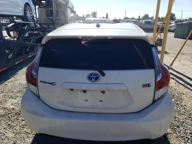 JTDKDTB31F1110967 - 2015 TOYOTA PRIUS C WHITE photo 6