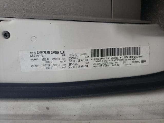 2C4RVAAG6CR120504 - 2012 VOLKSWAGEN ROUTAN S თეთრი ფოტო 13