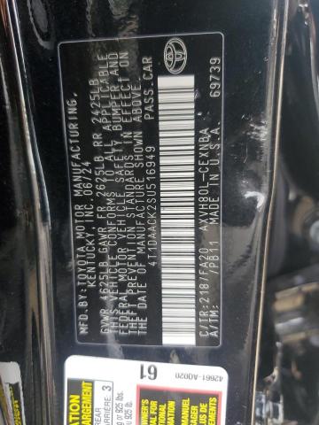 4T1DAACK2SU516949 - 2025 TOYOTA CAMRY XSE BLACK photo 12