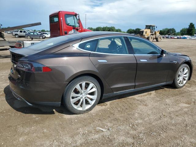 5YJSA1H17EFP31977 - 2014 TESLA MODEL S 棕色 照片 3