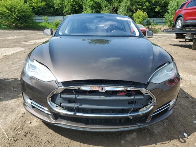 5YJSA1H17EFP31977 - 2014 TESLA MODEL S 棕色 照片 5