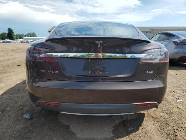5YJSA1H17EFP31977 - 2014 TESLA MODEL S 棕色 照片 6