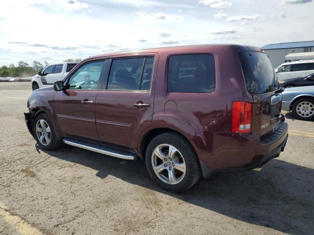 5FNYF4H54DB076675 - 2013 HONDA PILOT EXL BURGUNDY photo 2