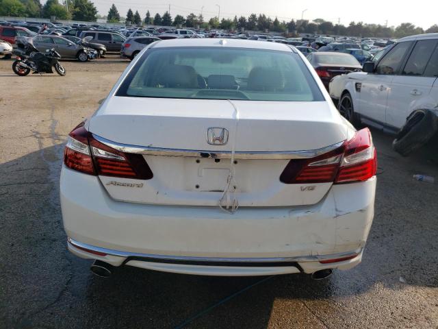 1HGCR3F05GA000898 - 2016 HONDA ACCORD EXL WHITE photo 6