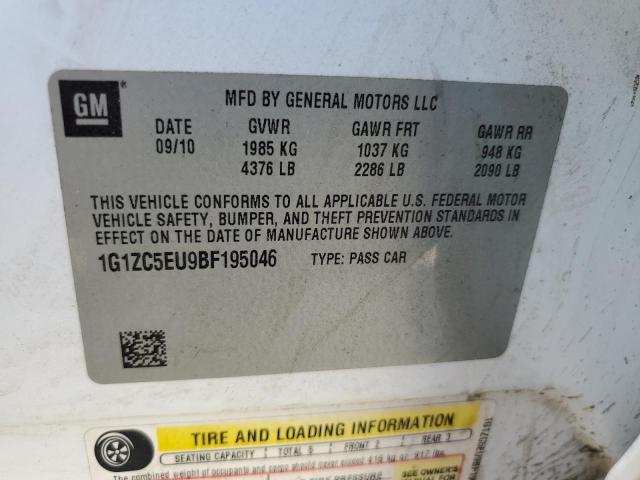 1G1ZC5EU9BF195046 - 2011 CHEVROLET MALIBU 1LT 白色 照片 12