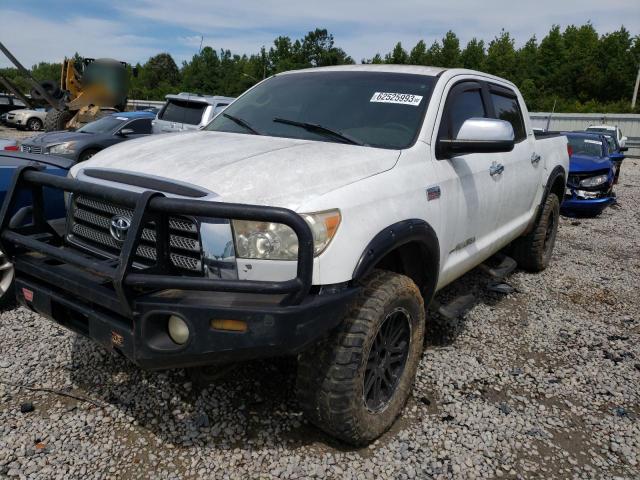 5TFDV58148X078488 - 2008 TOYOTA TUNDRA CREWMAX LIMITED WHITE photo 1