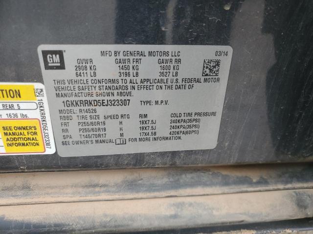 1GKKRRKD5EJ323307 - 2014 GMC ACADIA SLT-1 黑色 照片 13