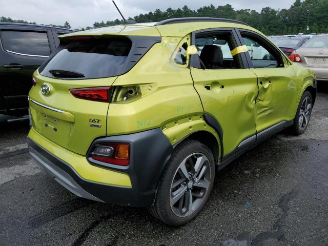 KM8K3CA54JU140439 - 2018 HYUNDAI KONA LIMITED GREEN photo 3