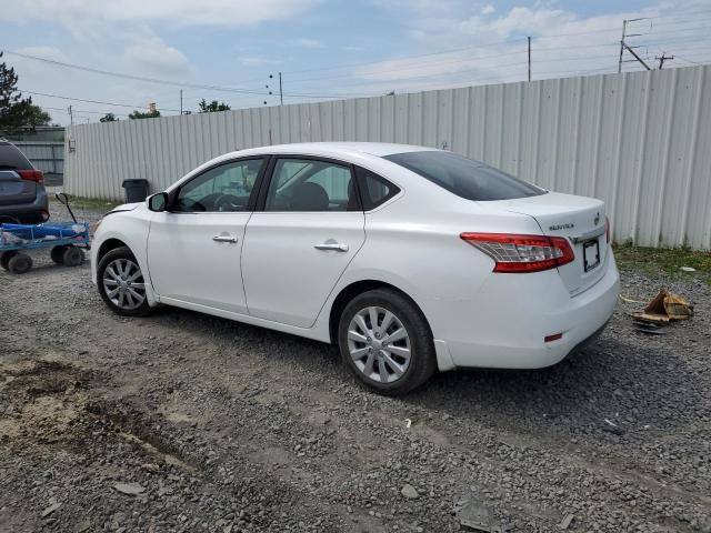 3N1AB7APXFY378685 - 2015 NISSAN SENTRA S WHITE photo 2