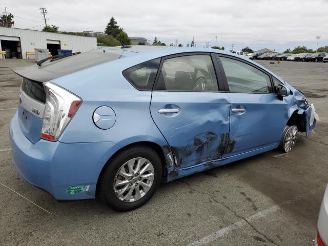 JTDKN3DP3C3003061 - 2012 TOYOTA PRIUS PLUG BLUE photo 3