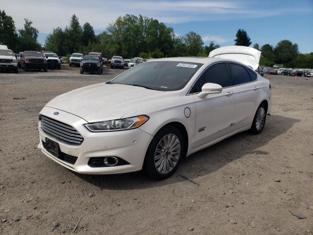 3FA6P0SUXER159045 - 2014 FORD FUSION TITANIUM PHEV WHITE photo 1