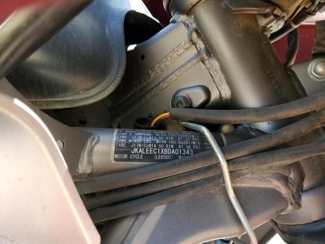 JKALEEC1XBDA01343 - 2011 KAWASAKI VERSYS 650 C RED photo 8