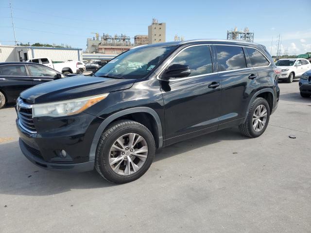 5TDKKRFH0FS043490 - 2015 TOYOTA HIGHLANDER XLE BLACK photo 1