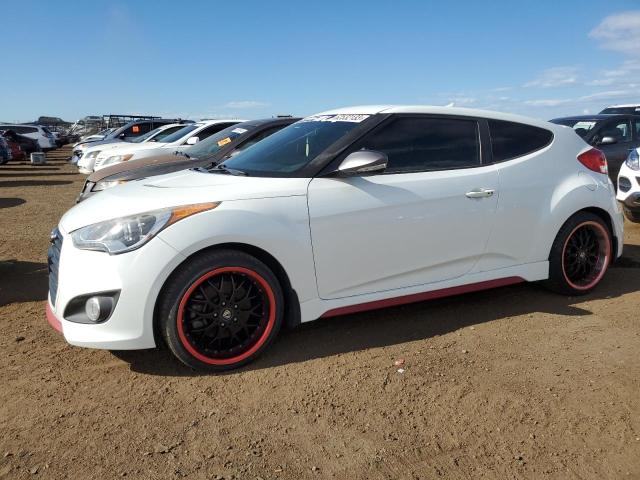 KMHTC6AE2DU175278 - 2013 HYUNDAI VELOSTER TURBO WHITE photo 1