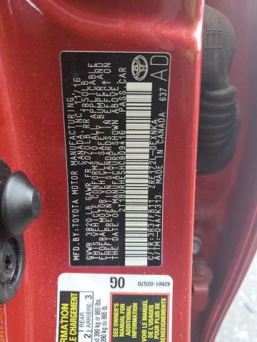 2T1BURHE5HC809416 - 2017 TOYOTA COROLLA L Rot Foto 12