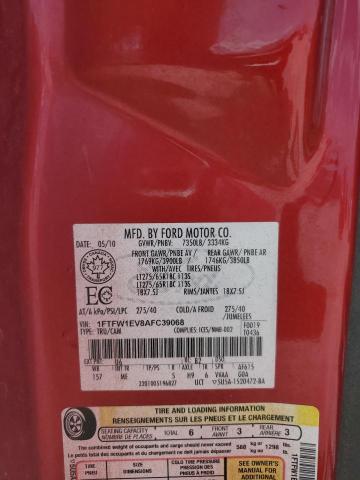 1FTFW1EV8AFC39068 - 2010 FORD F150 SUPERCREW RED photo 13