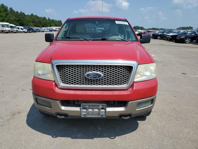 1FTPW14504KC99301 - 2004 FORD F150 SUPERCREW RED photo 5