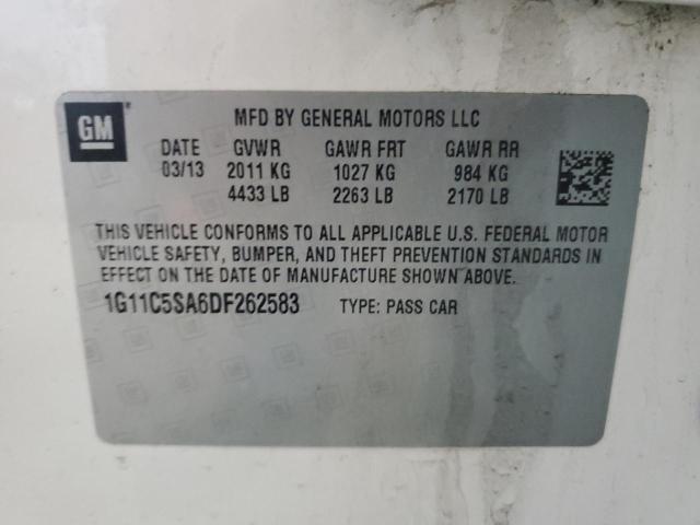 1G11C5SA6DF262583 - 2013 CHEVROLET MALIBU 1LT Ağ foto 13