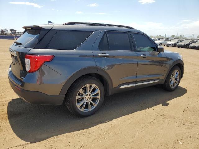 1FMSK8DH2LGC59176 - 2020 FORD EXPLORER XLT GRAY photo 3