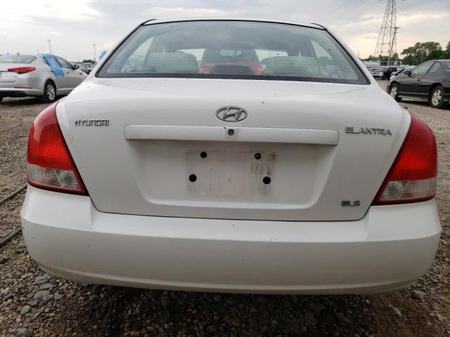 KMHDN45D41U130701 - 2001 HYUNDAI ELANTRA GLS WHITE photo 6