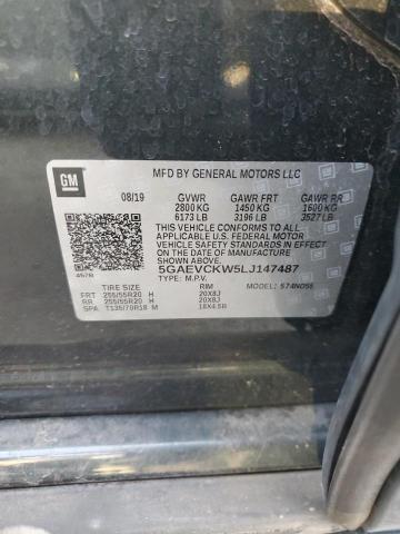 5GAEVCKW5LJ147487 - 2020 BUICK ENCLAVE AVENIR 黑色 照片 13