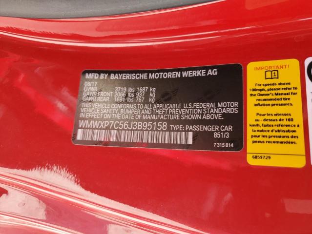 WMWXP7C56J3B95158 - 2018 MINI COOPER S 红色 照片 12