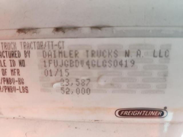 1FUJGBDV4GLGS0419 - 2016 FREIGHTLINER CASCADIA 1 Ақ фото 10