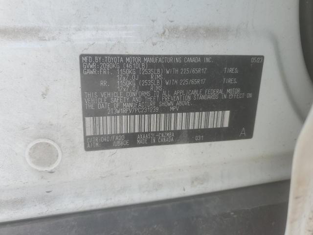 2T3W1RFV7PC231239 - 2023 TOYOTA RAV4 XLE WHITE photo 13