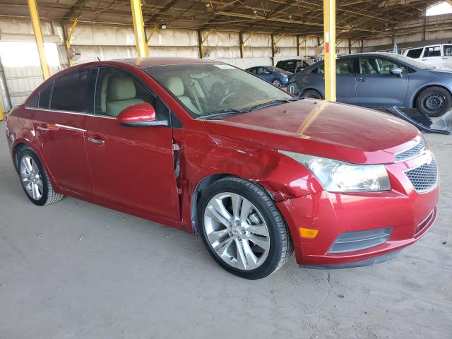 1G1PH5S99B7140356 - 2011 CHEVROLET CRUZE LTZ RED photo 4