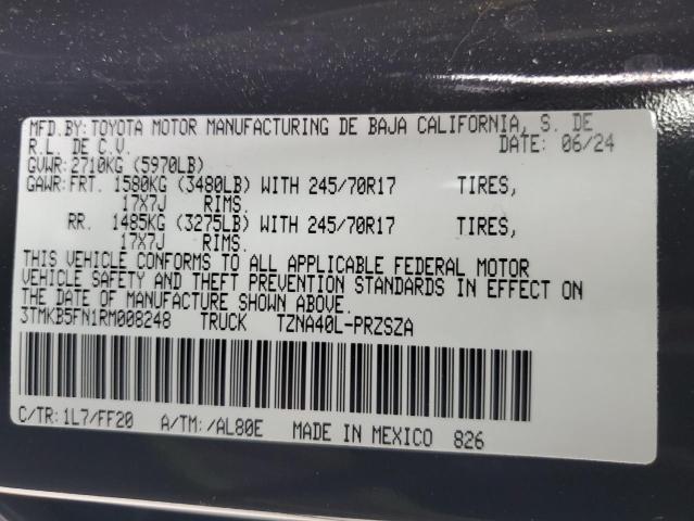 3TMKB5FN1RM008248 - 2024 TOYOTA TACOMA DOUBLE CAB Boz foto 13