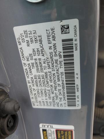 2HKRW1H86MH417105 - 2021 HONDA CR-V EXL Mavi foto 14