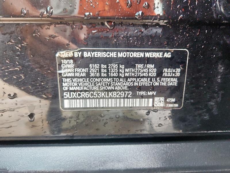 5UXCR6C53KLK82972 - 2019 BMW X5 XDRIVE40I 黑色 照片 13