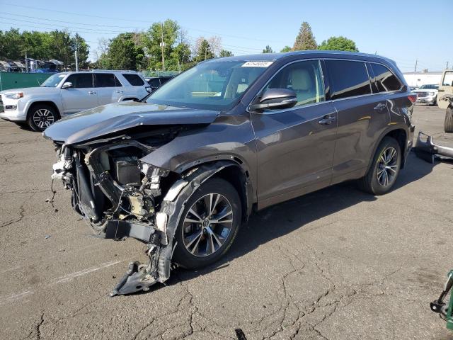5TDJKRFH7GS290356 - 2016 TOYOTA HIGHLANDER XLE GRAY photo 1